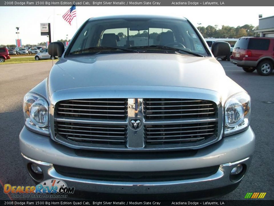 2008 Dodge Ram 1500 Big Horn Edition Quad Cab Bright Silver Metallic / Medium Slate Gray Photo #8
