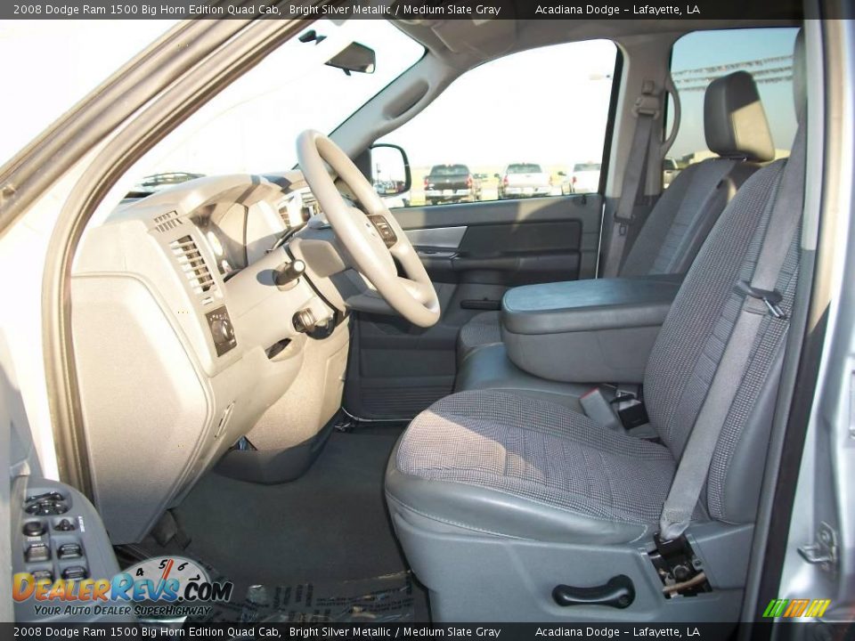 2008 Dodge Ram 1500 Big Horn Edition Quad Cab Bright Silver Metallic / Medium Slate Gray Photo #9