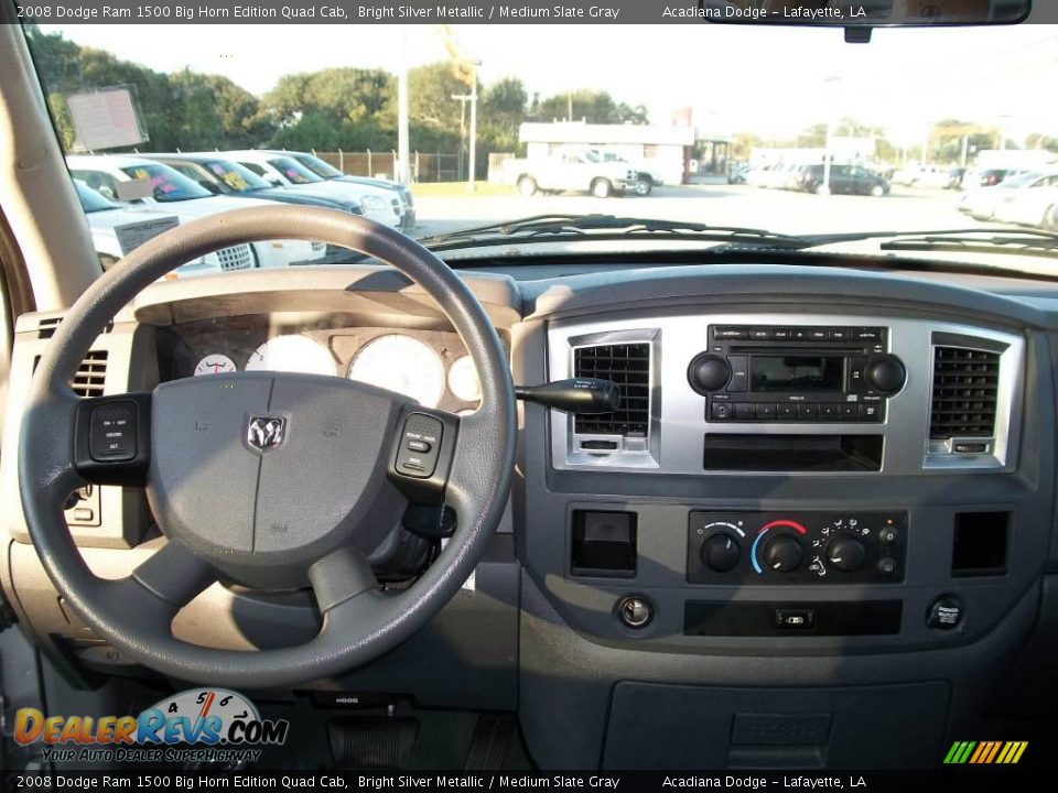 2008 Dodge Ram 1500 Big Horn Edition Quad Cab Bright Silver Metallic / Medium Slate Gray Photo #11