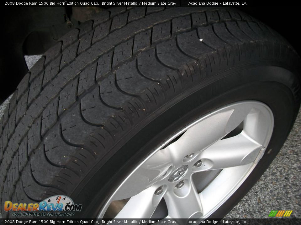 2008 Dodge Ram 1500 Big Horn Edition Quad Cab Bright Silver Metallic / Medium Slate Gray Photo #12