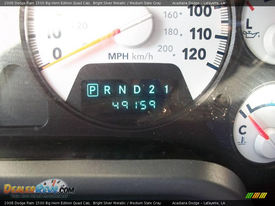 2008 Dodge Ram 1500 Big Horn Edition Quad Cab Bright Silver Metallic / Medium Slate Gray Photo #14