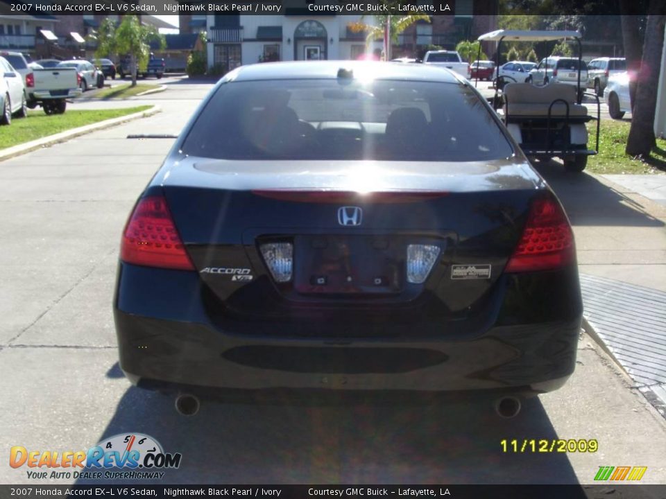 2007 Honda Accord EX-L V6 Sedan Nighthawk Black Pearl / Ivory Photo #2
