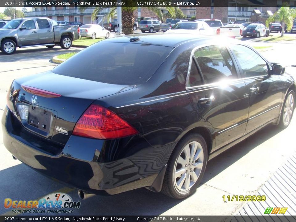 2007 Honda Accord EX-L V6 Sedan Nighthawk Black Pearl / Ivory Photo #5