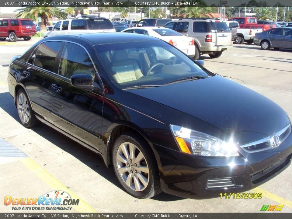 2007 Honda Accord EX-L V6 Sedan Nighthawk Black Pearl / Ivory Photo #6