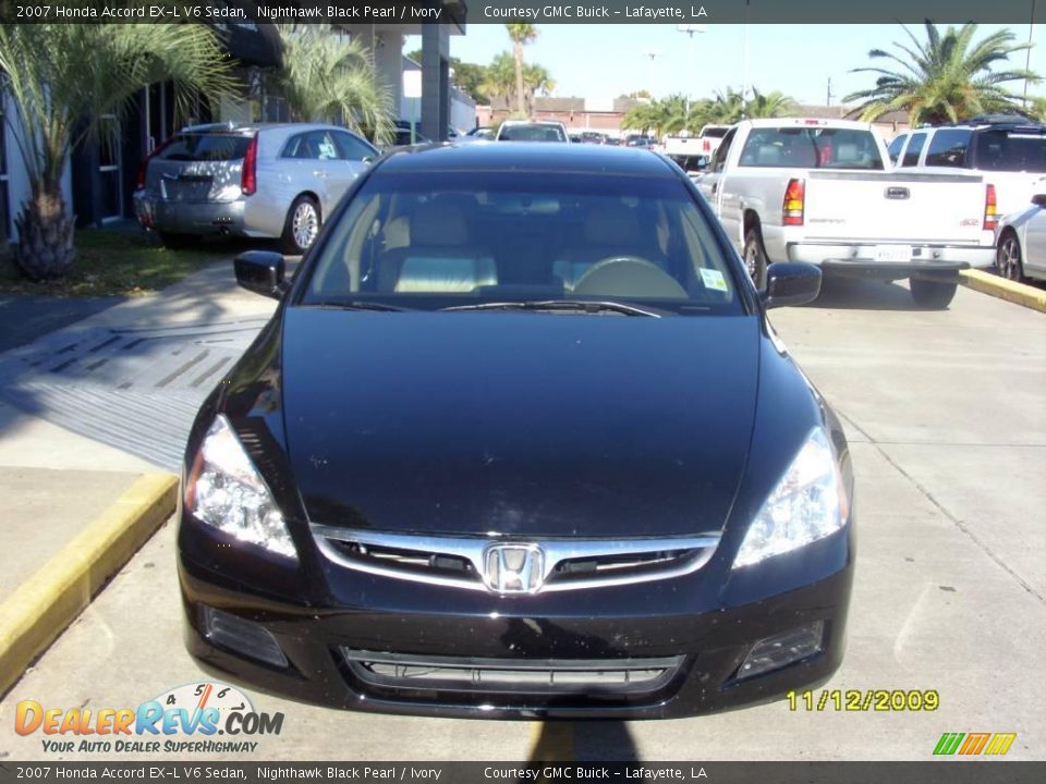 2007 Honda Accord EX-L V6 Sedan Nighthawk Black Pearl / Ivory Photo #7