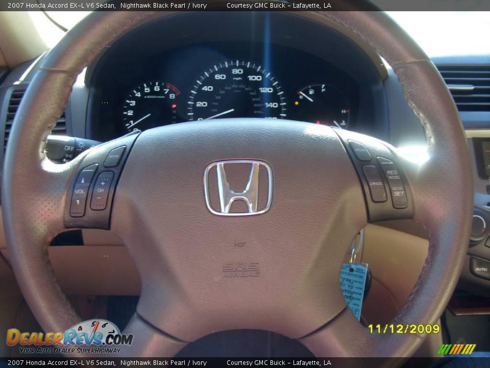 2007 Honda Accord EX-L V6 Sedan Nighthawk Black Pearl / Ivory Photo #8