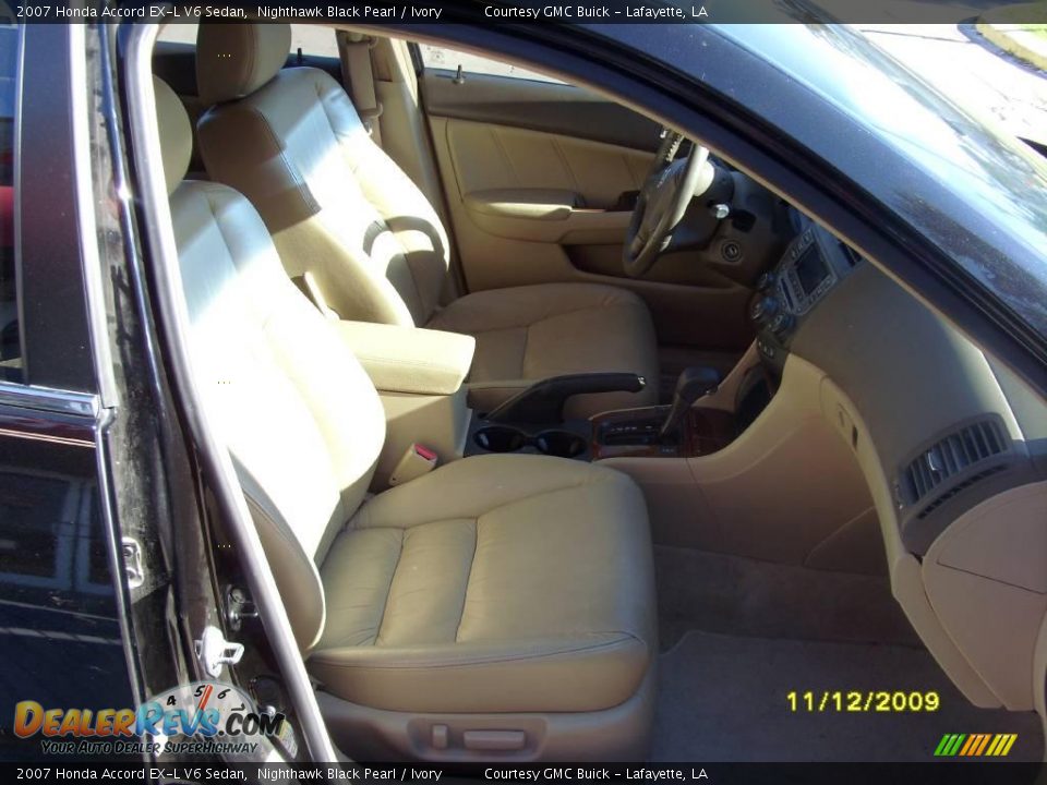 2007 Honda Accord EX-L V6 Sedan Nighthawk Black Pearl / Ivory Photo #10