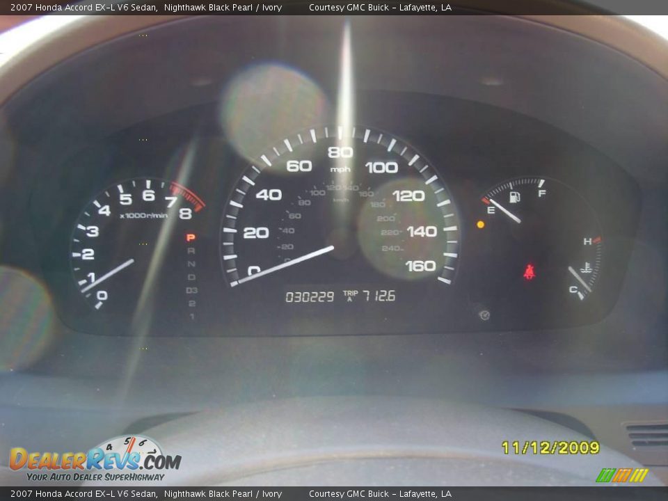 2007 Honda Accord EX-L V6 Sedan Nighthawk Black Pearl / Ivory Photo #13