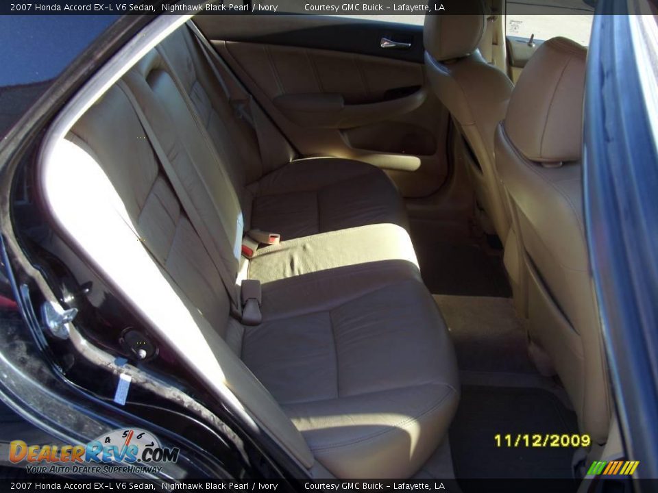 2007 Honda Accord EX-L V6 Sedan Nighthawk Black Pearl / Ivory Photo #14