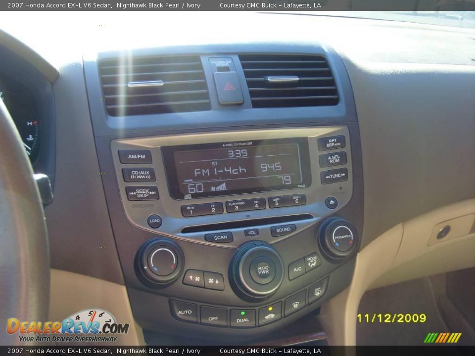 2007 Honda Accord EX-L V6 Sedan Nighthawk Black Pearl / Ivory Photo #16