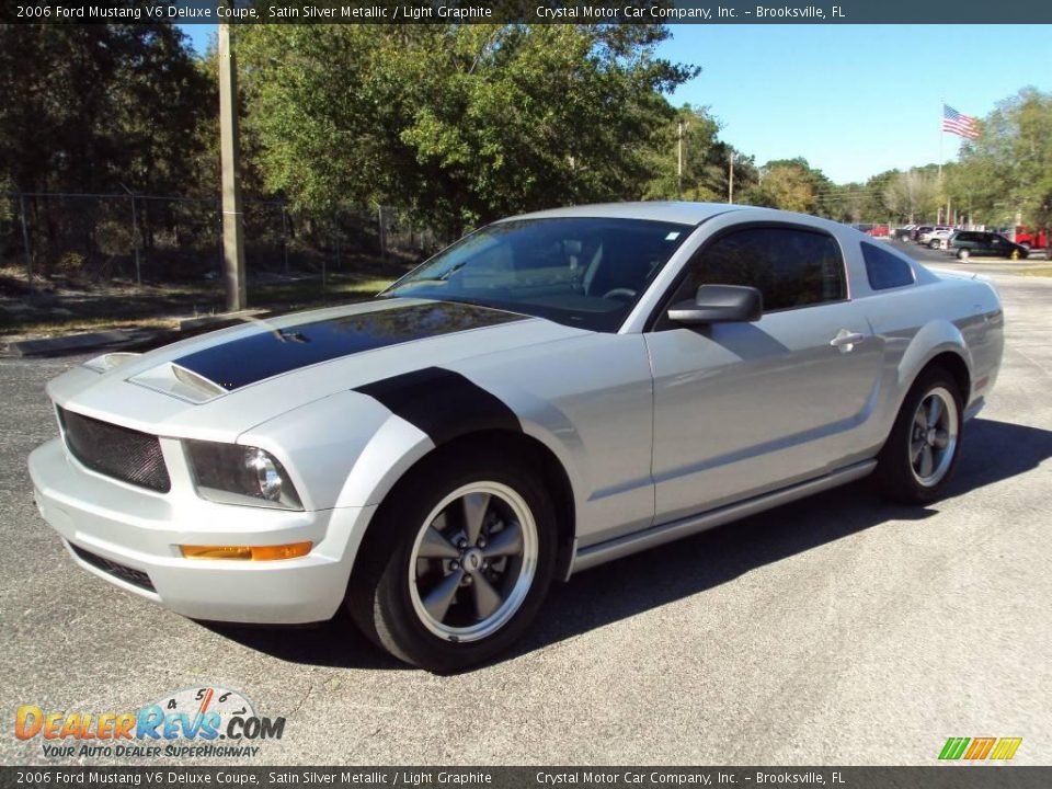 2006 Ford Mustang V6 Deluxe Coupe Satin Silver Metallic / Light Graphite Photo #1