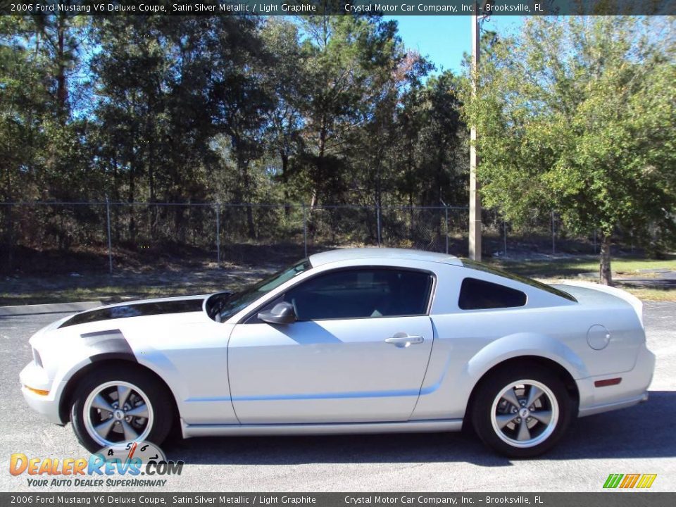 2006 Ford Mustang V6 Deluxe Coupe Satin Silver Metallic / Light Graphite Photo #2