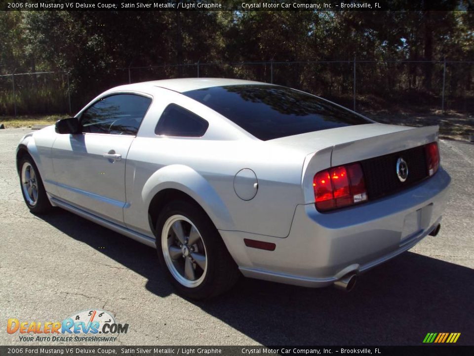 2006 Ford Mustang V6 Deluxe Coupe Satin Silver Metallic / Light Graphite Photo #3
