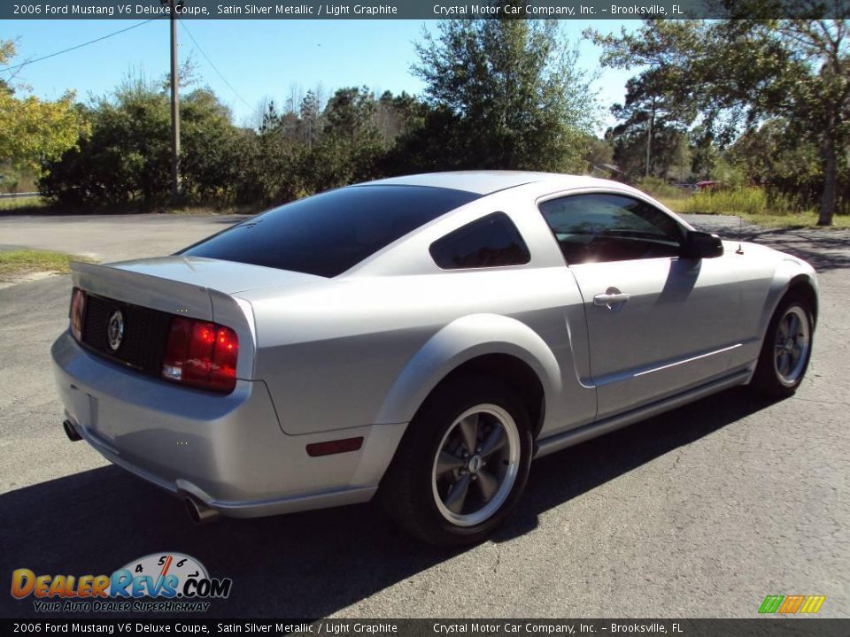 2006 Ford Mustang V6 Deluxe Coupe Satin Silver Metallic / Light Graphite Photo #8