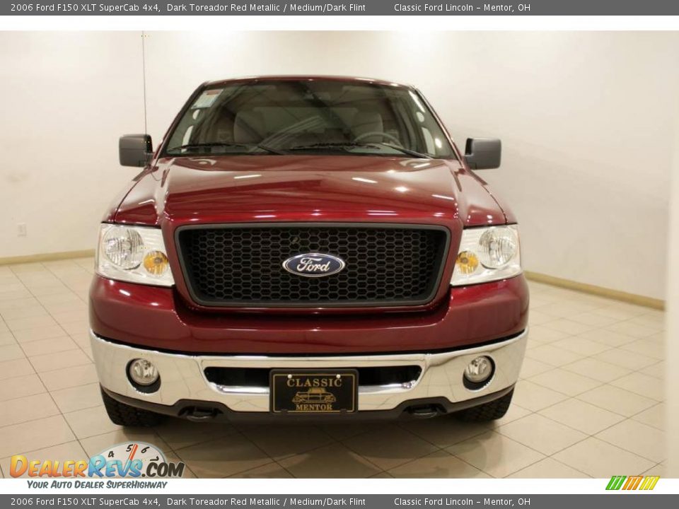 2006 Ford F150 XLT SuperCab 4x4 Dark Toreador Red Metallic / Medium/Dark Flint Photo #2