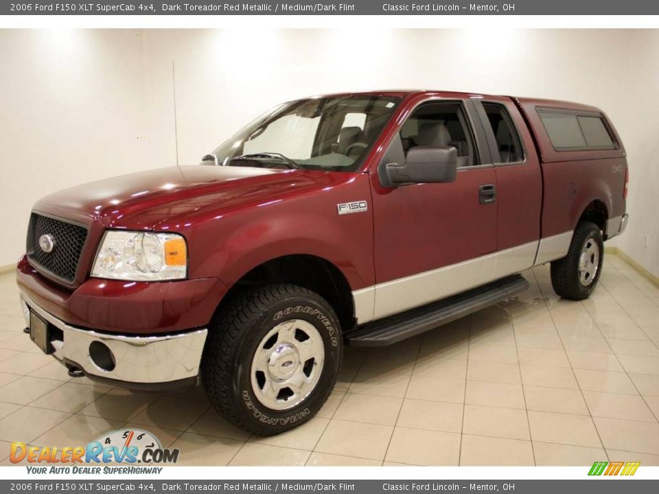 2006 Ford F150 XLT SuperCab 4x4 Dark Toreador Red Metallic / Medium/Dark Flint Photo #3