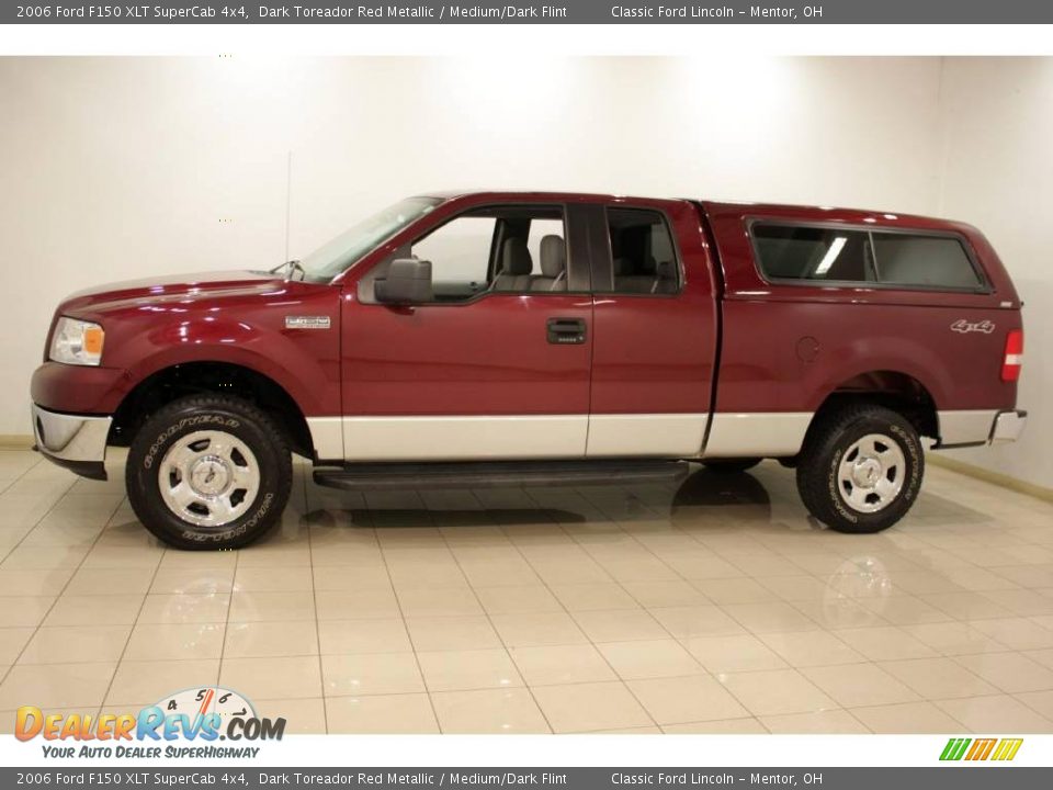 2006 Ford F150 XLT SuperCab 4x4 Dark Toreador Red Metallic / Medium/Dark Flint Photo #4