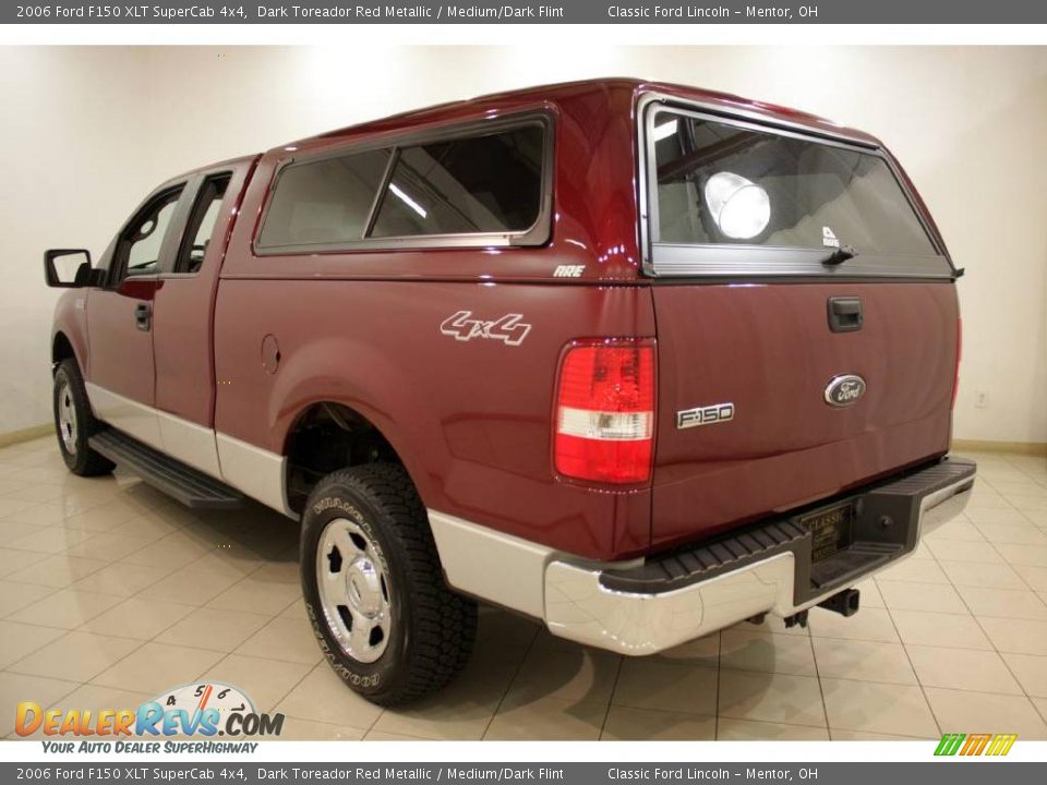 2006 Ford F150 XLT SuperCab 4x4 Dark Toreador Red Metallic / Medium/Dark Flint Photo #5