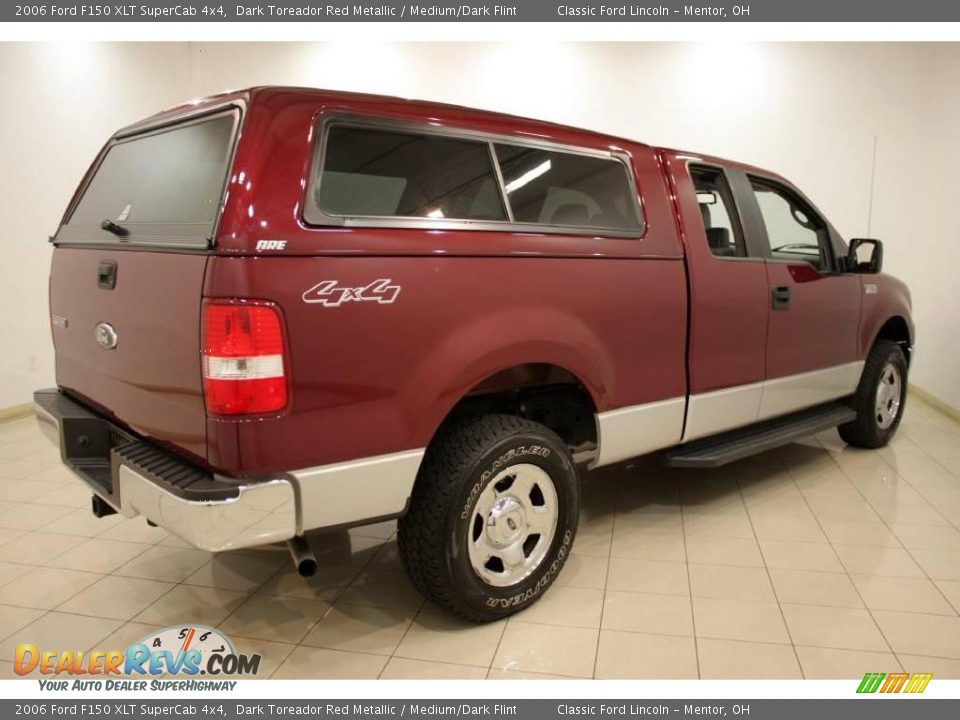 2006 Ford F150 XLT SuperCab 4x4 Dark Toreador Red Metallic / Medium/Dark Flint Photo #6