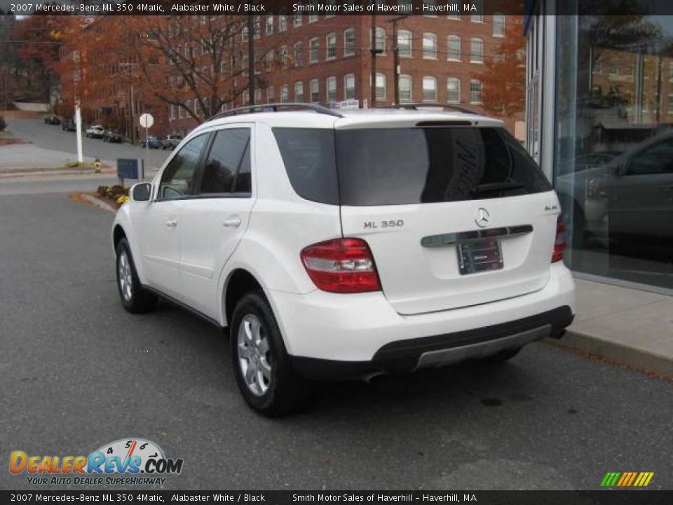 2007 Mercedes-Benz ML 350 4Matic Alabaster White / Black Photo #2