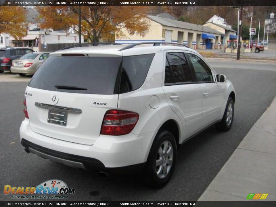 2007 Mercedes-Benz ML 350 4Matic Alabaster White / Black Photo #3