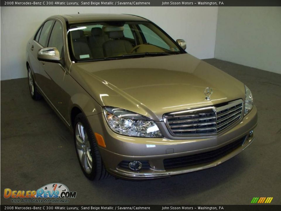 2008 Mercedes-Benz C 300 4Matic Luxury Sand Beige Metallic / Savanna/Cashmere Photo #3