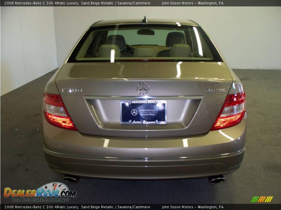 2008 Mercedes-Benz C 300 4Matic Luxury Sand Beige Metallic / Savanna/Cashmere Photo #7