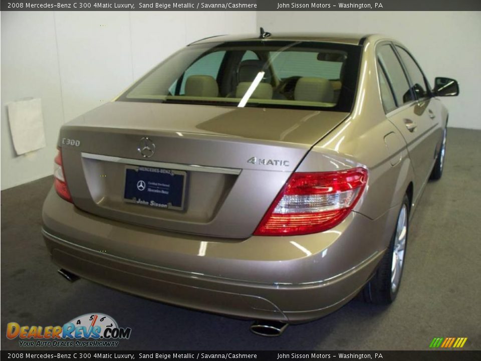 2008 Mercedes-Benz C 300 4Matic Luxury Sand Beige Metallic / Savanna/Cashmere Photo #8