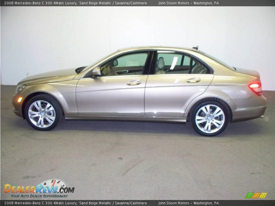 2008 Mercedes-Benz C 300 4Matic Luxury Sand Beige Metallic / Savanna/Cashmere Photo #10