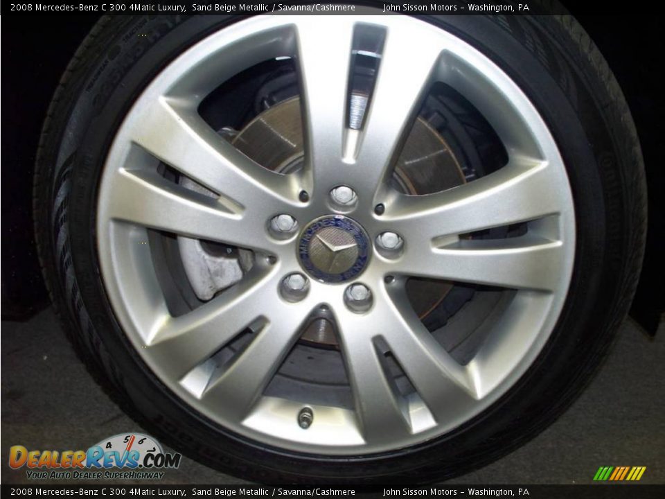 2008 Mercedes-Benz C 300 4Matic Luxury Sand Beige Metallic / Savanna/Cashmere Photo #14