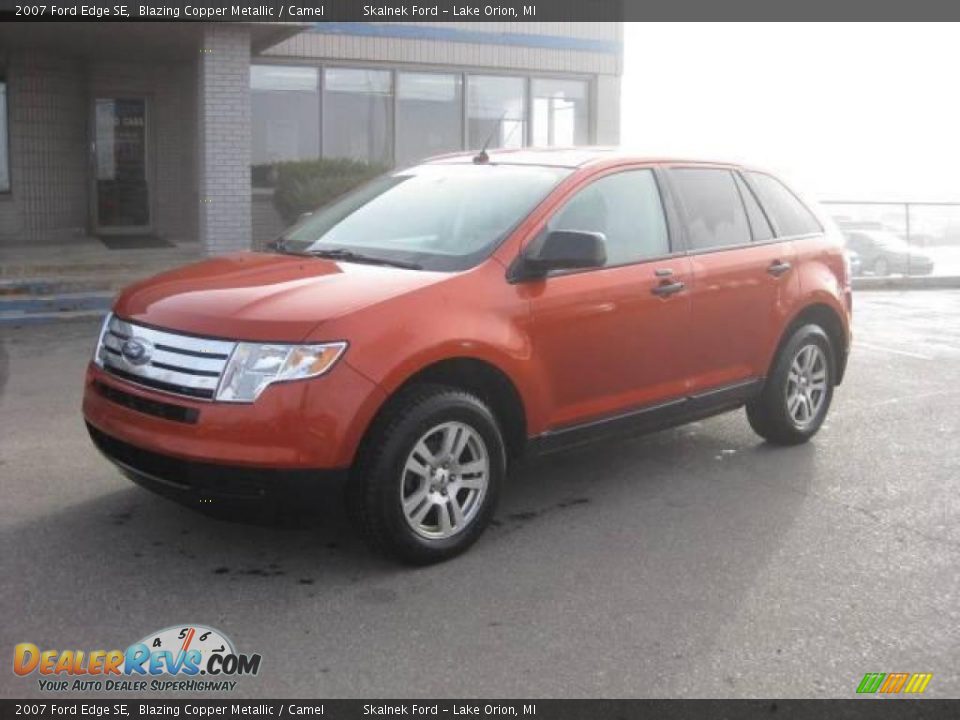 2007 Ford Edge SE Blazing Copper Metallic / Camel Photo #2