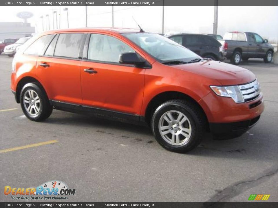 2007 Ford Edge SE Blazing Copper Metallic / Camel Photo #6