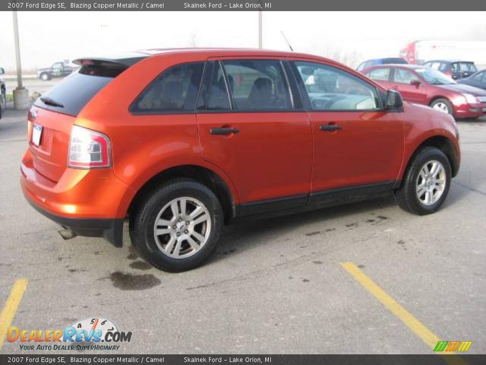 2007 Ford Edge SE Blazing Copper Metallic / Camel Photo #8