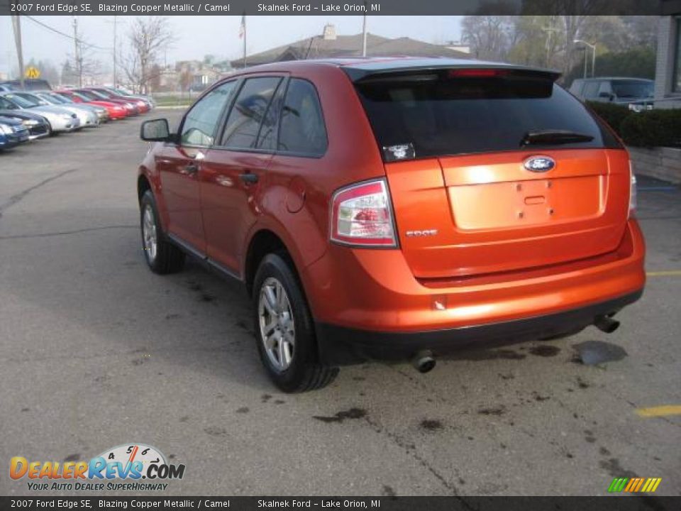 2007 Ford Edge SE Blazing Copper Metallic / Camel Photo #11