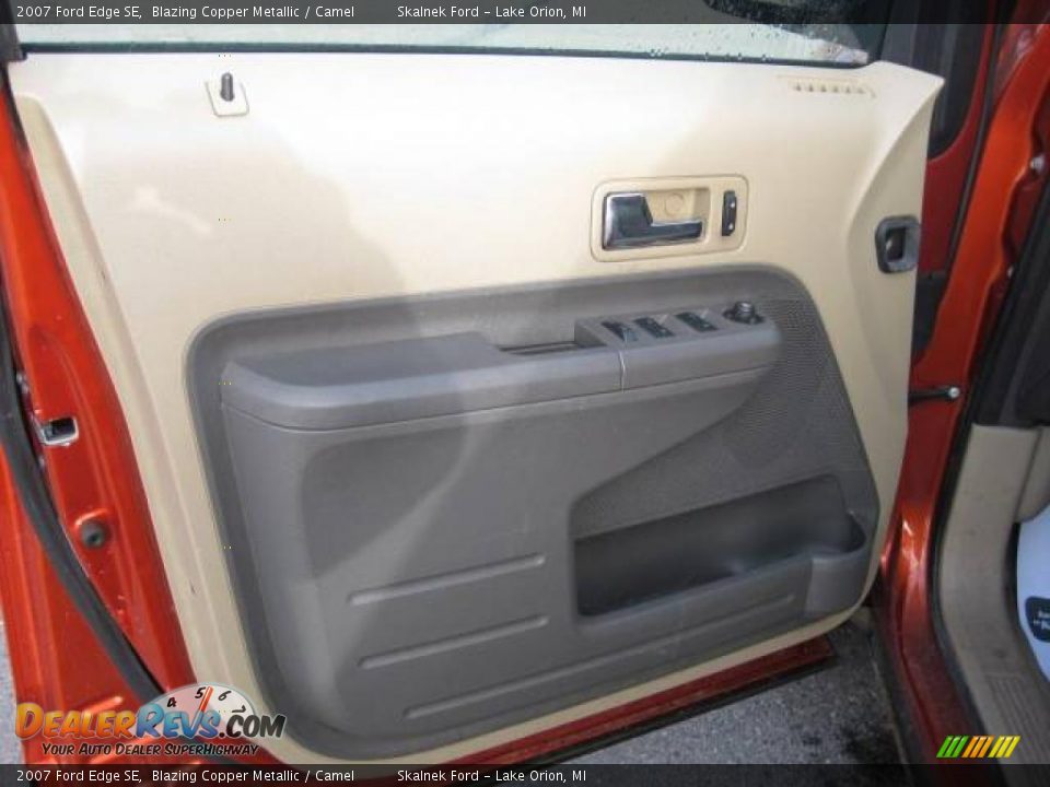 2007 Ford Edge SE Blazing Copper Metallic / Camel Photo #24