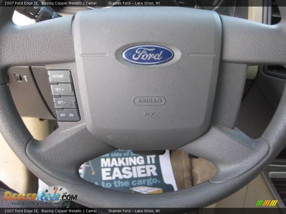 2007 Ford Edge SE Blazing Copper Metallic / Camel Photo #27