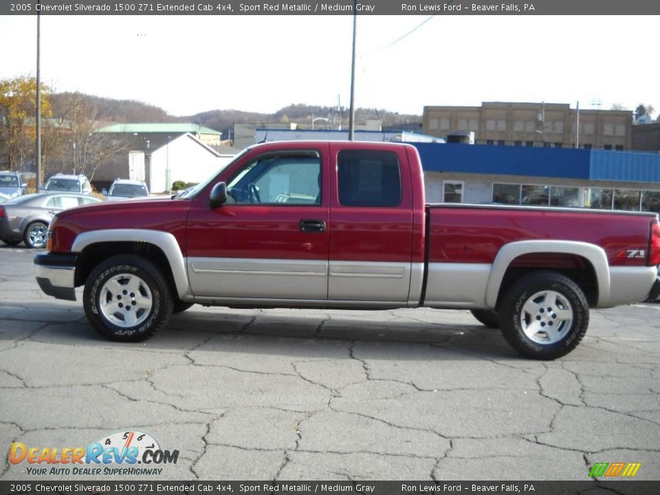 2005 Chevrolet Silverado 1500 Z71 Extended Cab 4x4 Sport Red Metallic / Medium Gray Photo #5