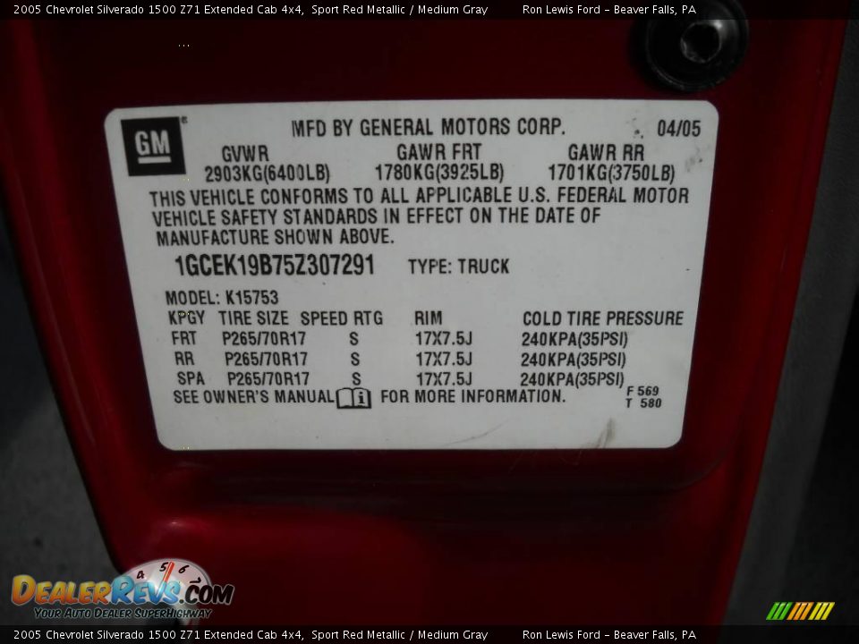 2005 Chevrolet Silverado 1500 Z71 Extended Cab 4x4 Sport Red Metallic / Medium Gray Photo #9