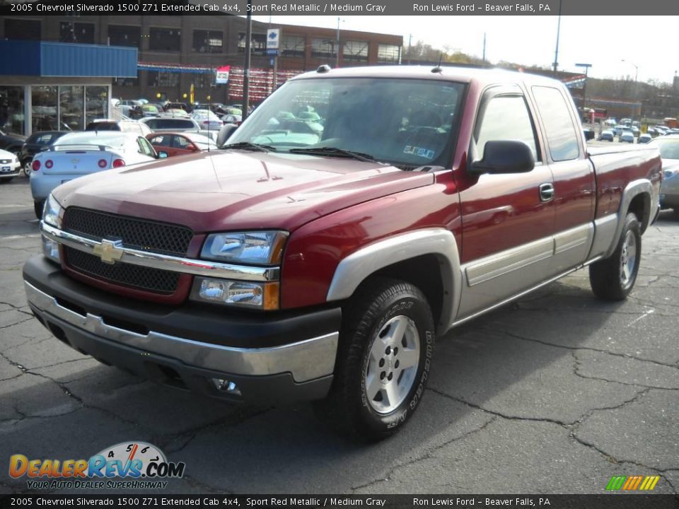 2005 Chevrolet Silverado 1500 Z71 Extended Cab 4x4 Sport Red Metallic / Medium Gray Photo #18