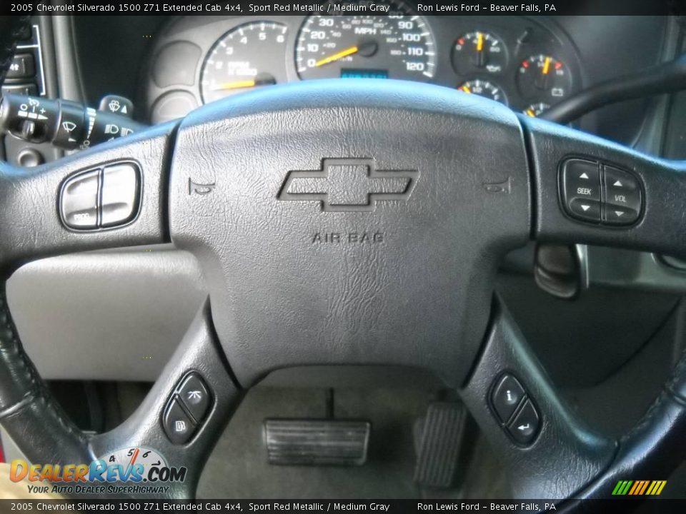 2005 Chevrolet Silverado 1500 Z71 Extended Cab 4x4 Sport Red Metallic / Medium Gray Photo #24