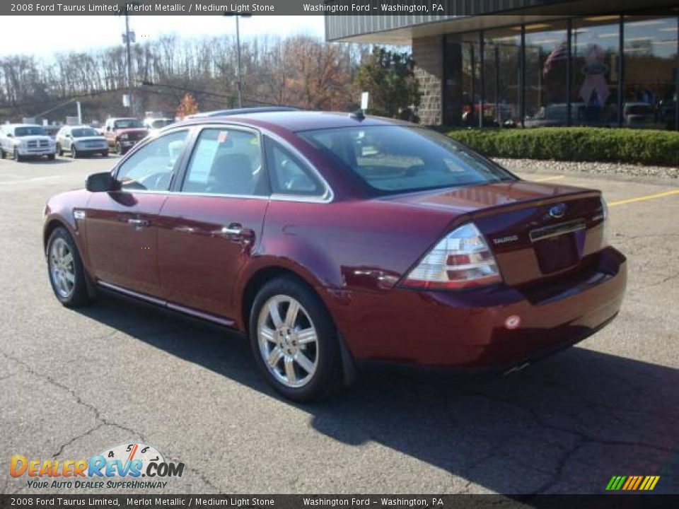 2008 Ford Taurus Limited Merlot Metallic / Medium Light Stone Photo #2