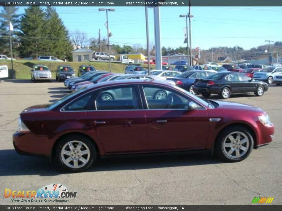 2008 Ford Taurus Limited Merlot Metallic / Medium Light Stone Photo #5