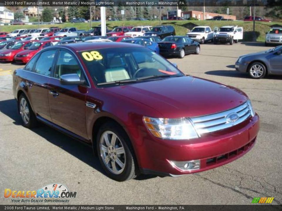 2008 Ford Taurus Limited Merlot Metallic / Medium Light Stone Photo #6