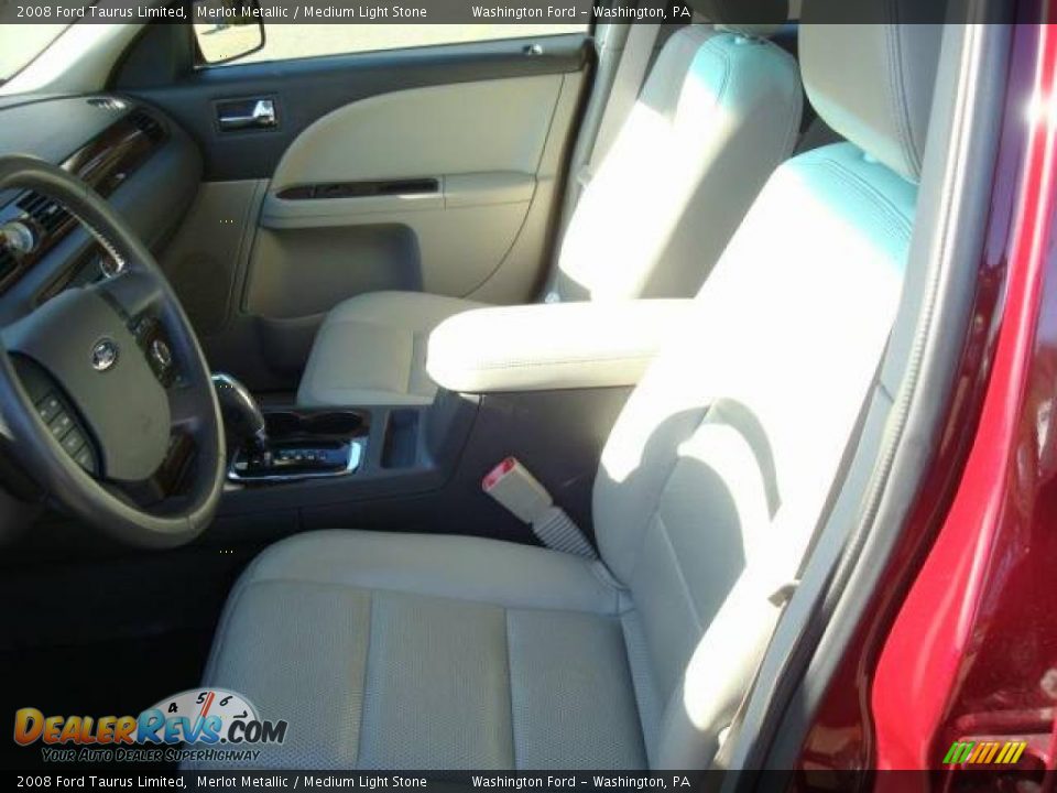 2008 Ford Taurus Limited Merlot Metallic / Medium Light Stone Photo #7