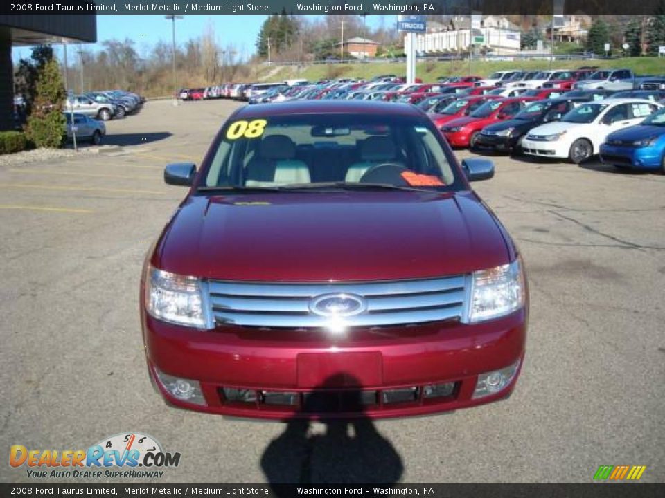 2008 Ford Taurus Limited Merlot Metallic / Medium Light Stone Photo #10