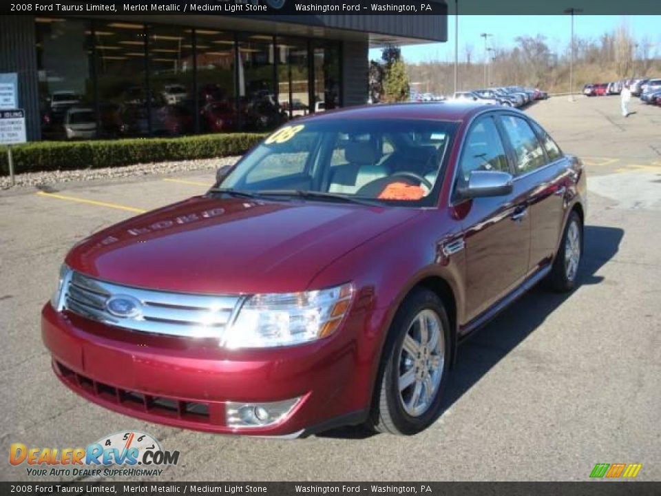 2008 Ford Taurus Limited Merlot Metallic / Medium Light Stone Photo #11