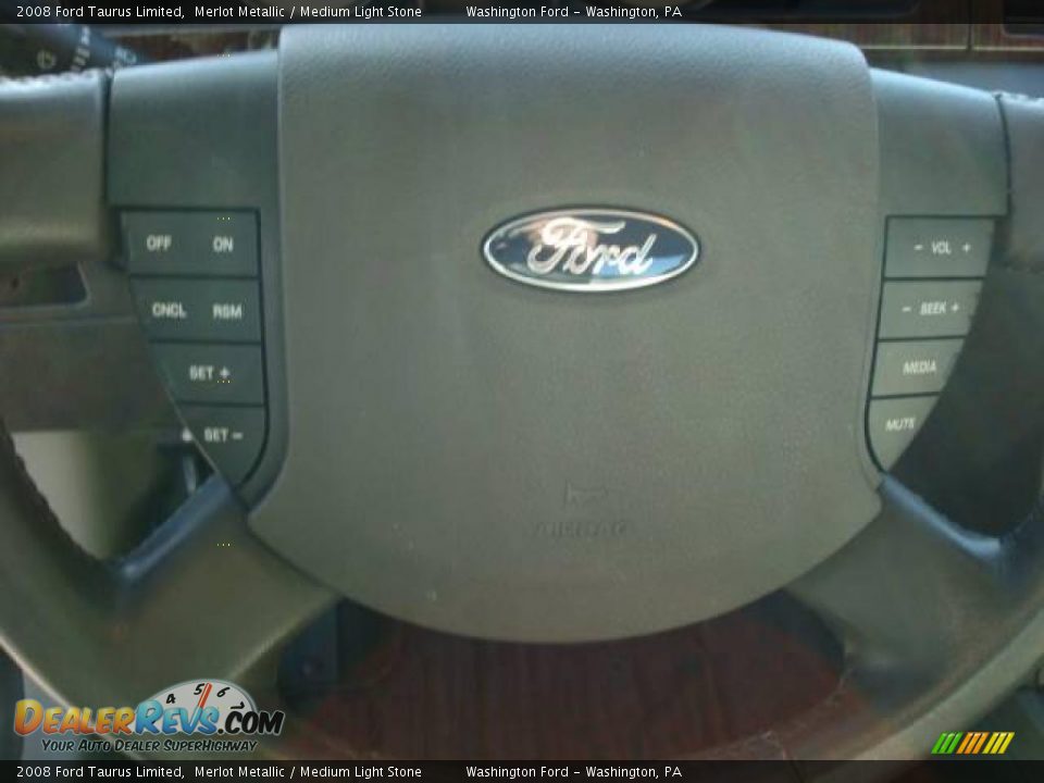 2008 Ford Taurus Limited Merlot Metallic / Medium Light Stone Photo #16