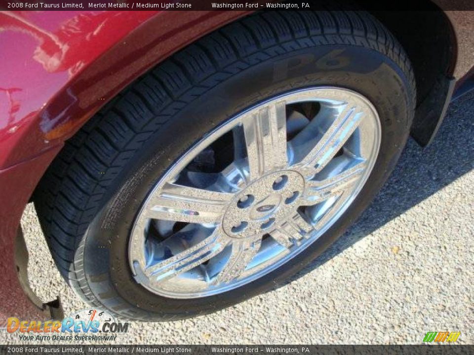 2008 Ford Taurus Limited Merlot Metallic / Medium Light Stone Photo #18