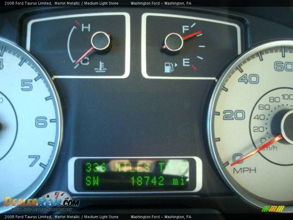 2008 Ford Taurus Limited Merlot Metallic / Medium Light Stone Photo #20