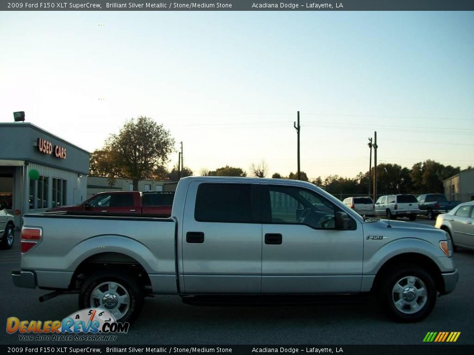 2009 Ford F150 XLT SuperCrew Brilliant Silver Metallic / Stone/Medium Stone Photo #2